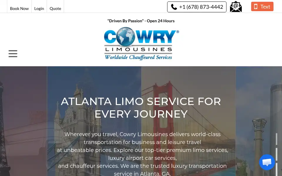 Screenshot of limoserviceatlanta.com
