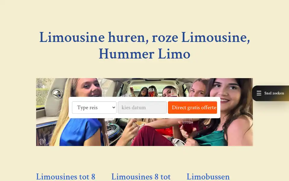 Screenshot of limousine.nl