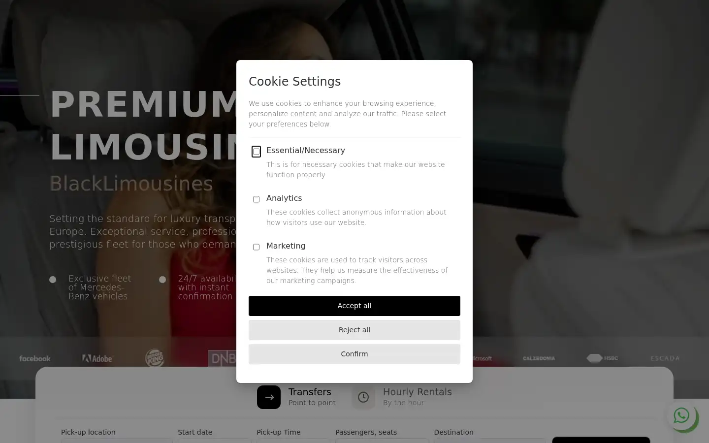 Screenshot of limousine-service.com