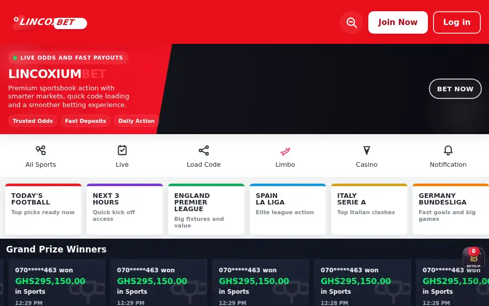 Screenshot of lincoxiumbet.site