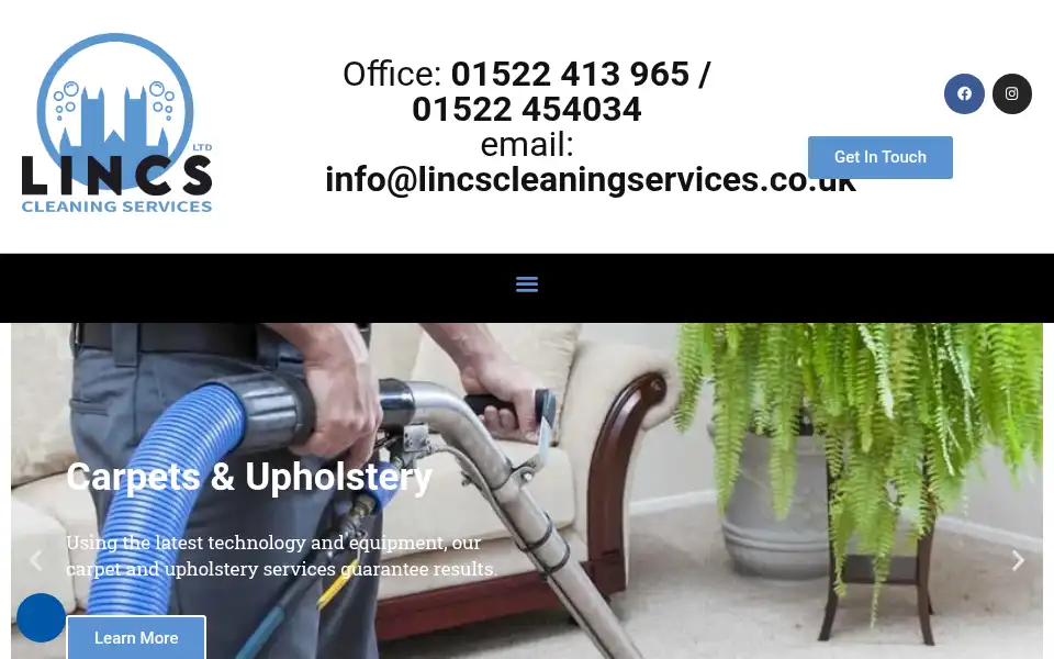 Screenshot of lincscleaningservices.co.uk