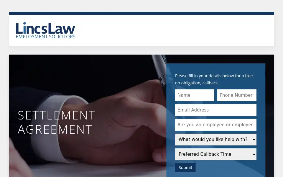 Screenshot of lincslaw.co.uk