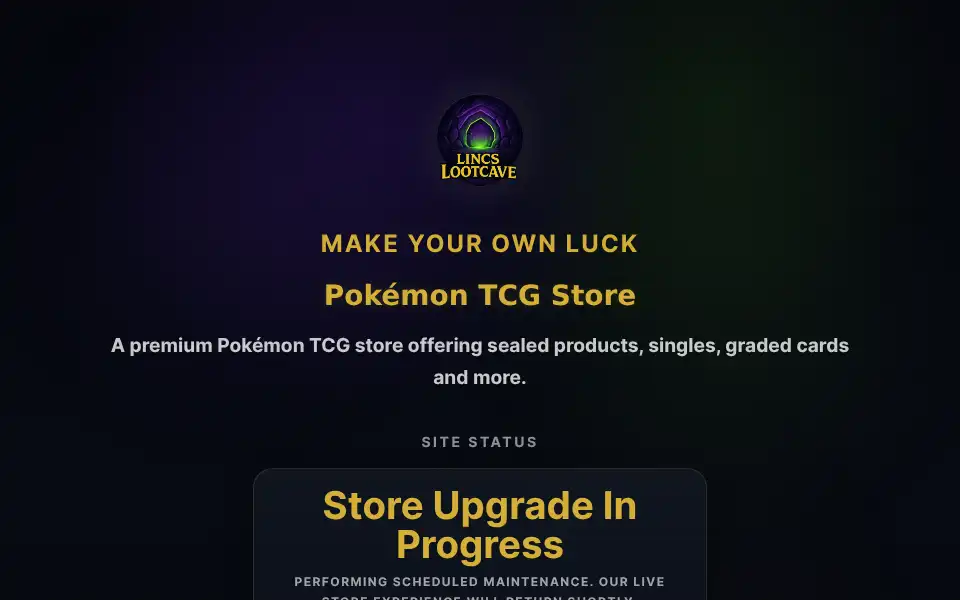 Screenshot of lincslootcave.co.uk