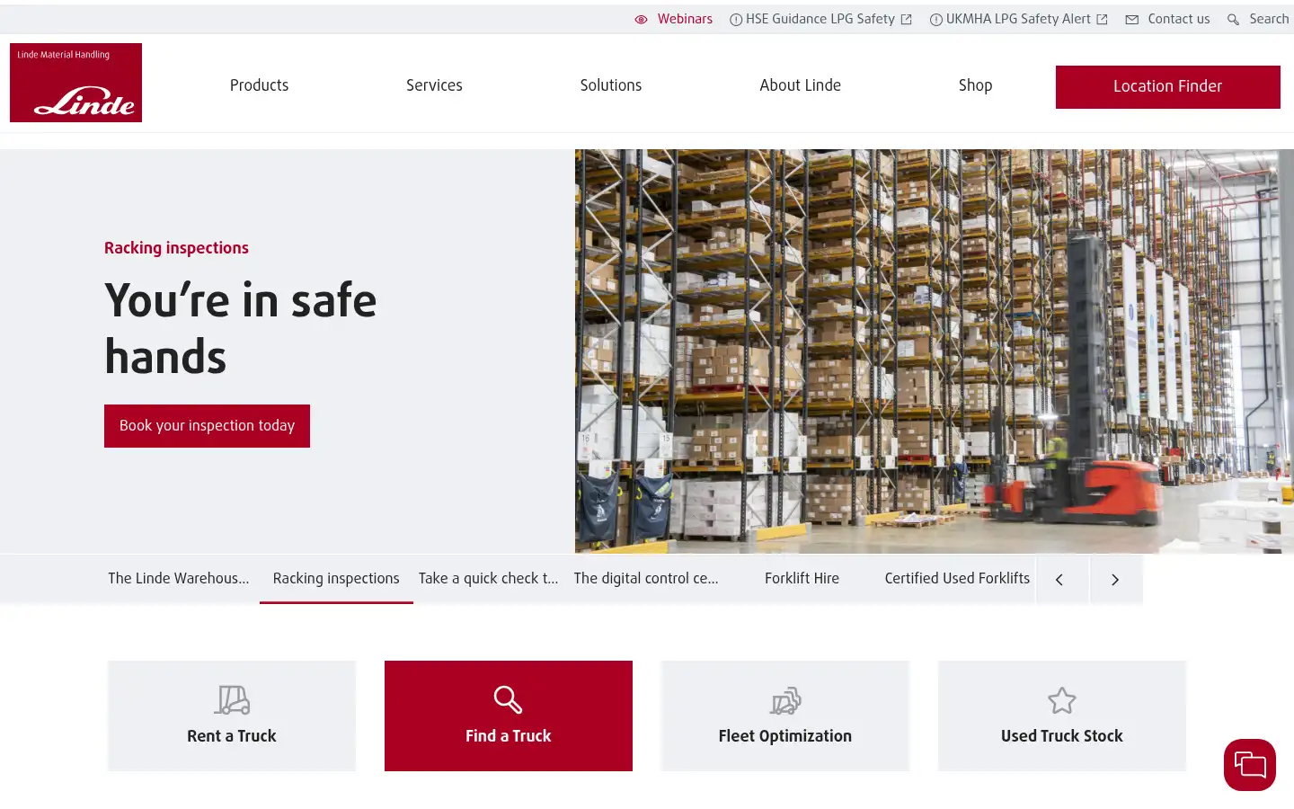 Screenshot of linde-mh.co.uk