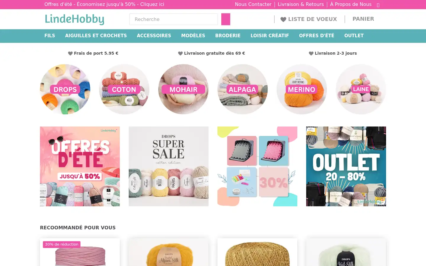 Screenshot of lindehobby.fr