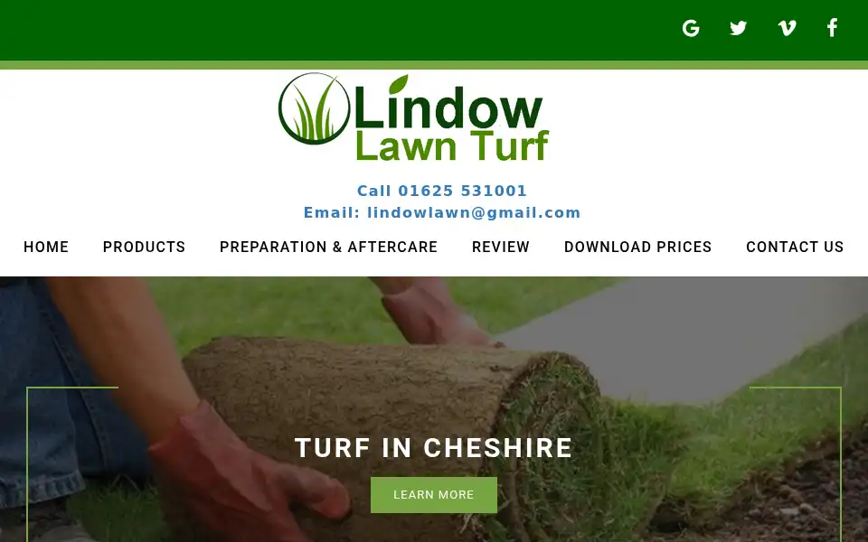 Screenshot of lindowlawnturf.co.uk
