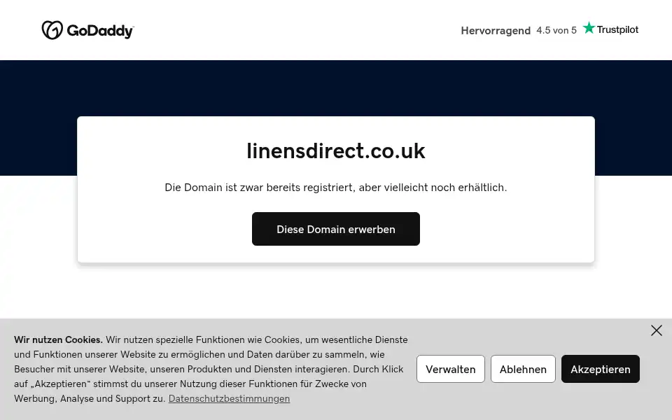 Screenshot of linensdirect.co.uk
