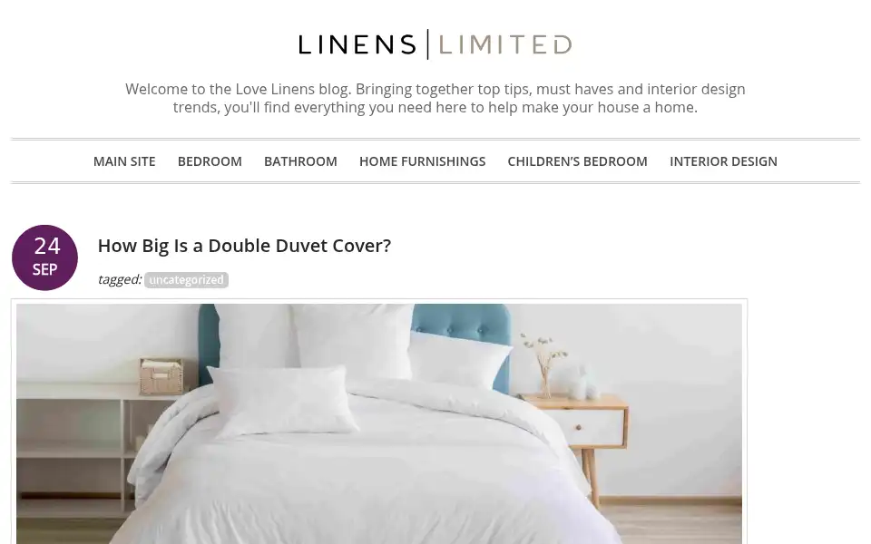 Screenshot of linenslimited.com