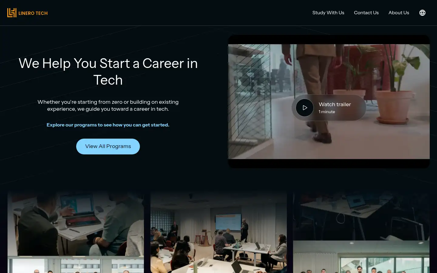 Screenshot of linerotech.se