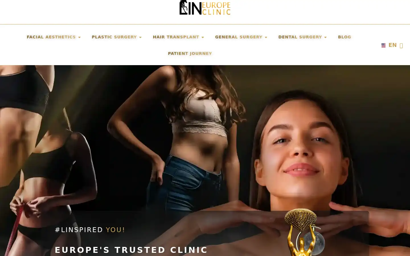 Screenshot of lineuropeclinic.com