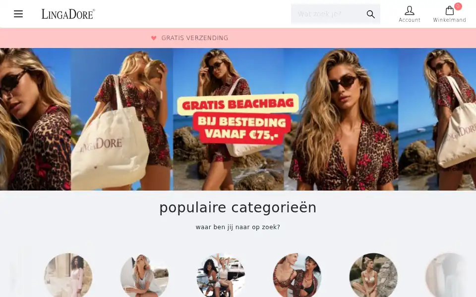 Screenshot of lingadore.nl