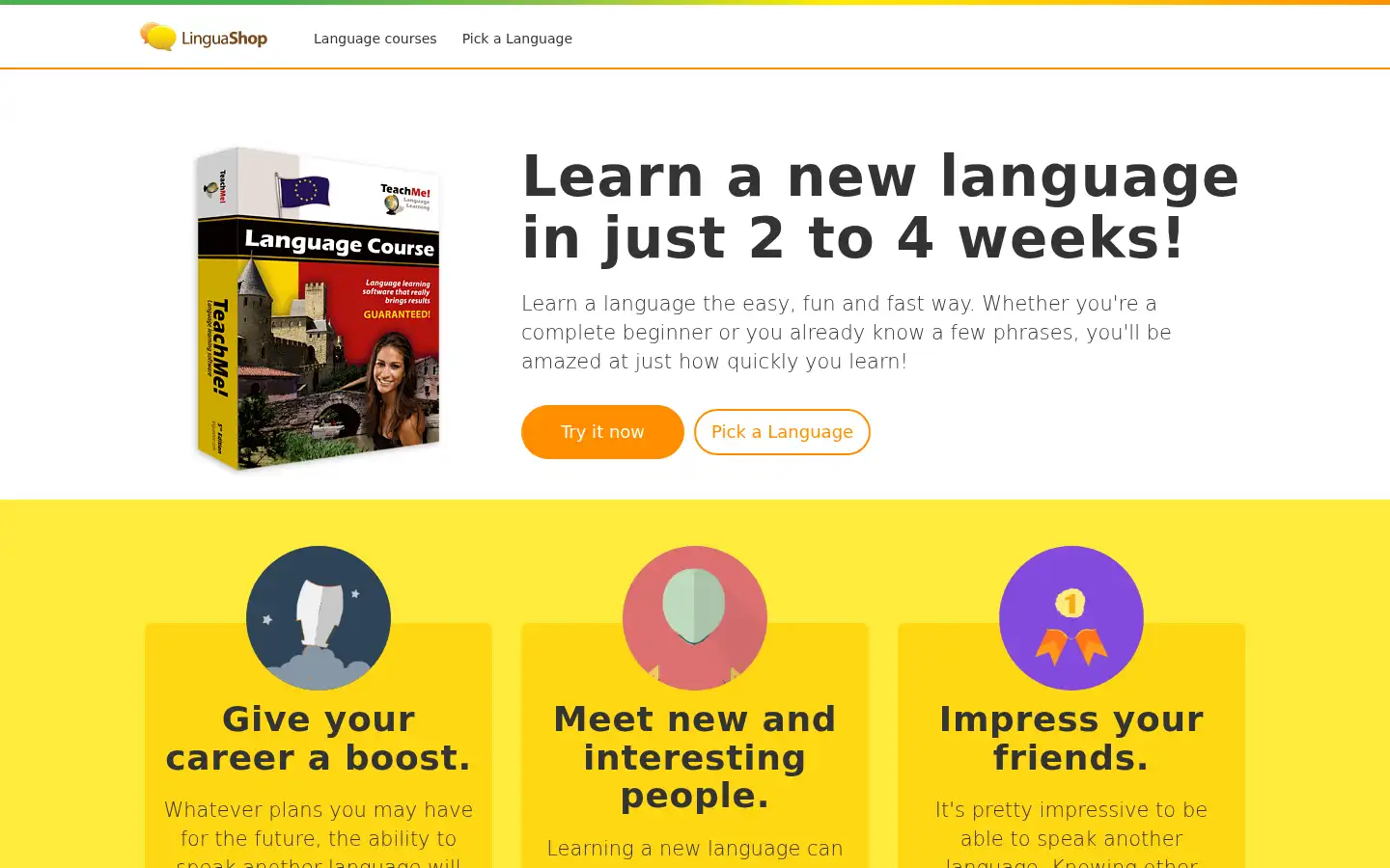 Screenshot of linguashop.com