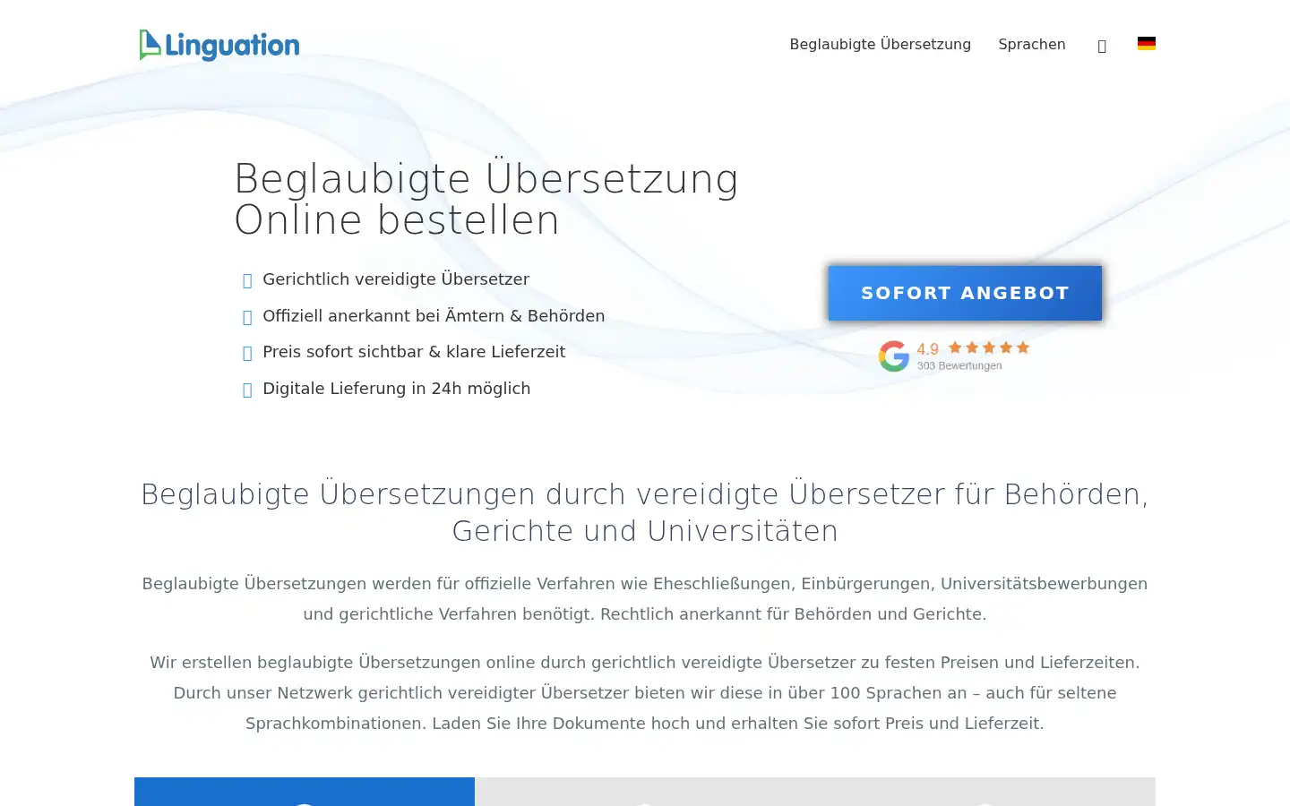 Screenshot of linguation.com