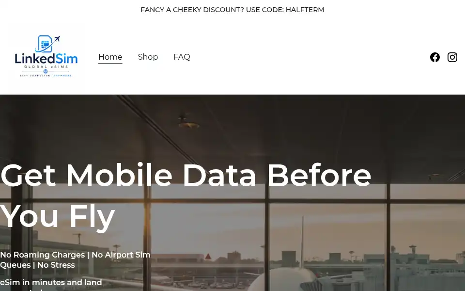 Screenshot of linkedsim.co.uk