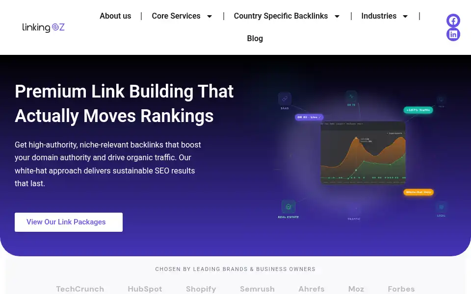 Screenshot of linkingoz.com