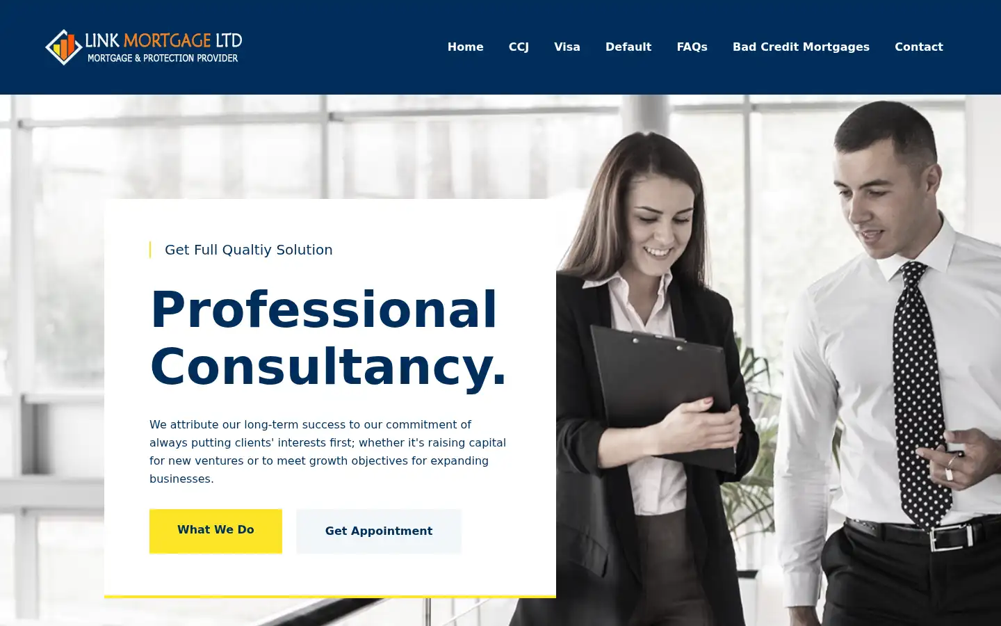 Screenshot of linkmortgage.co.uk