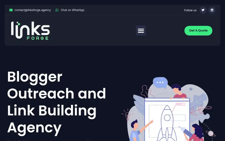 Screenshot of linksforge.agency
