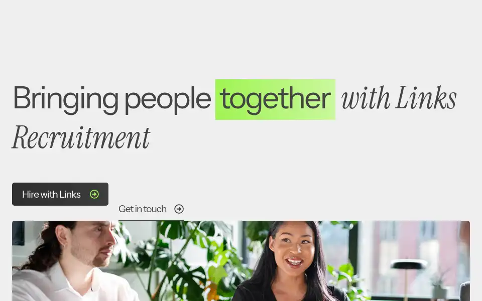 Screenshot of linksrecruitment.co.uk