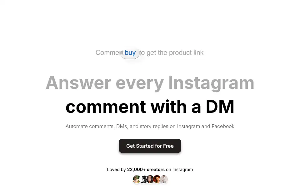 Screenshot of linktodm.com