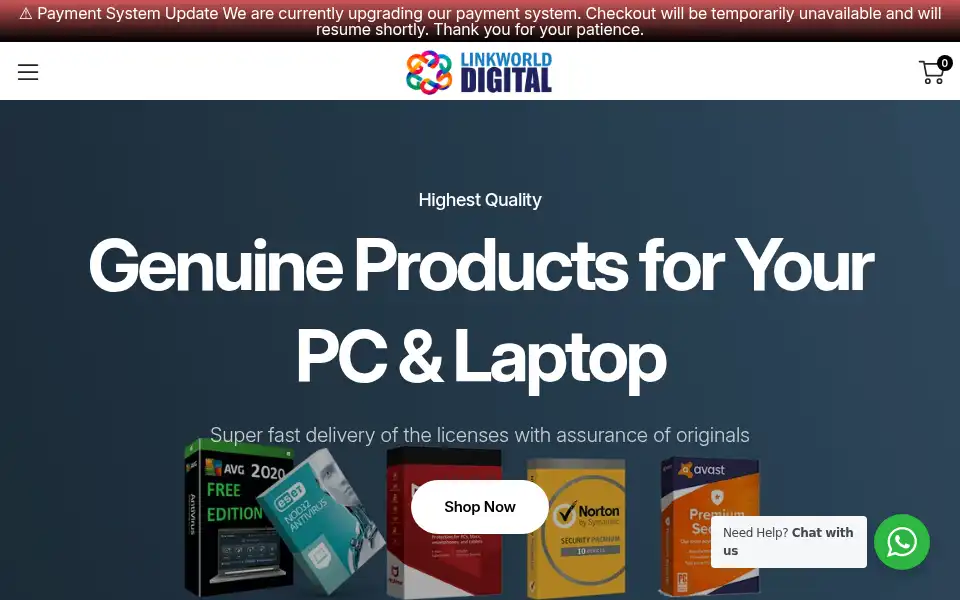 Screenshot of linkworlddigital.com