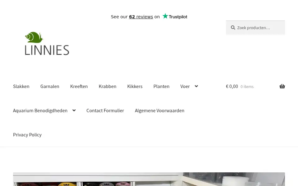 Screenshot of linniesfish.nl