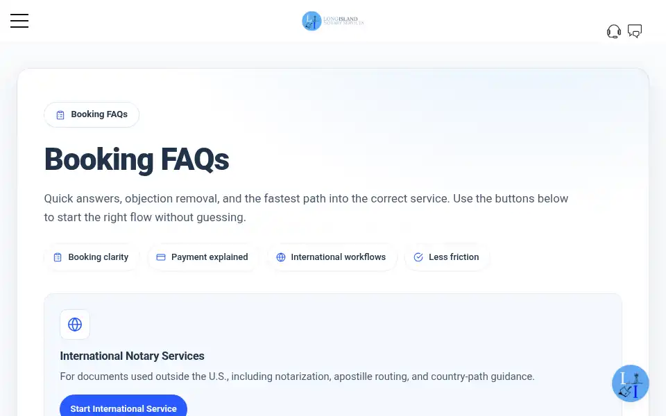 Screenshot of linotaryservices.com