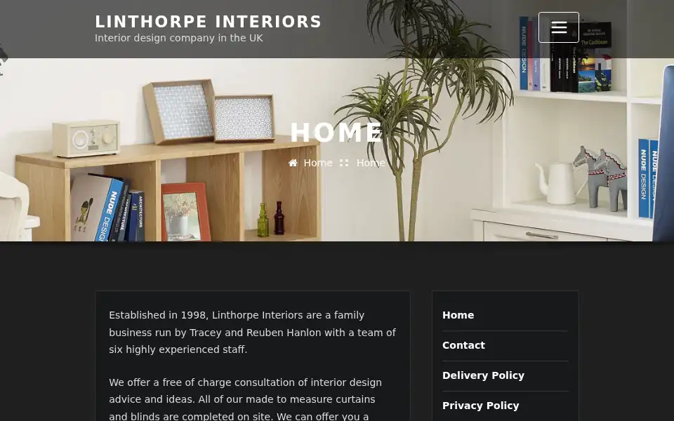 Screenshot of linthorpeinteriors.co.uk