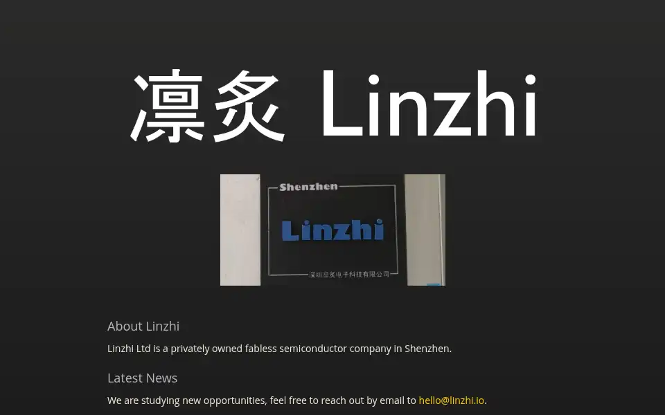Screenshot of linzhi.io