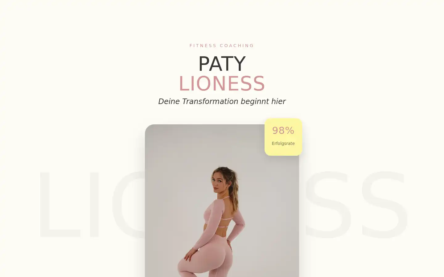 Screenshot of lionessfitness.de
