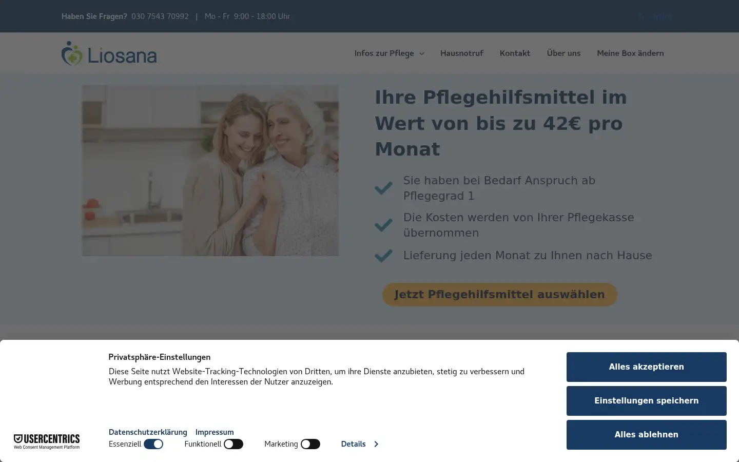 Screenshot of liosana.de