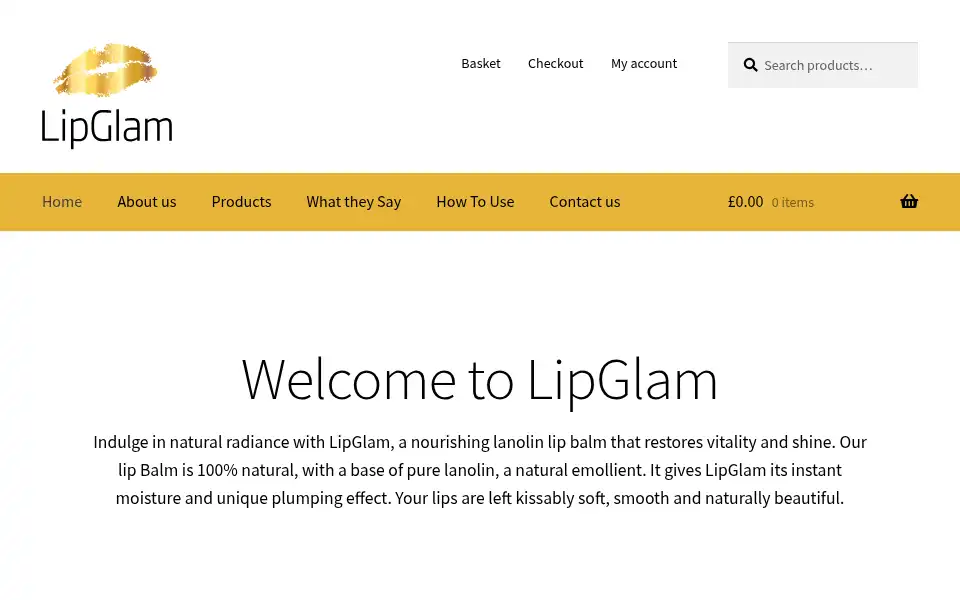 Screenshot of lipglam.com