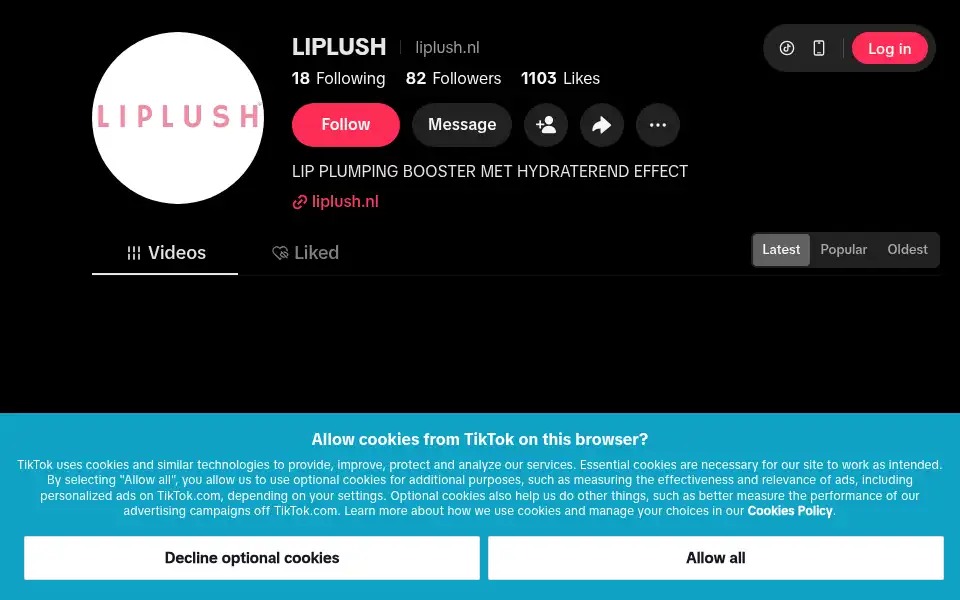 Screenshot of liplush.nl