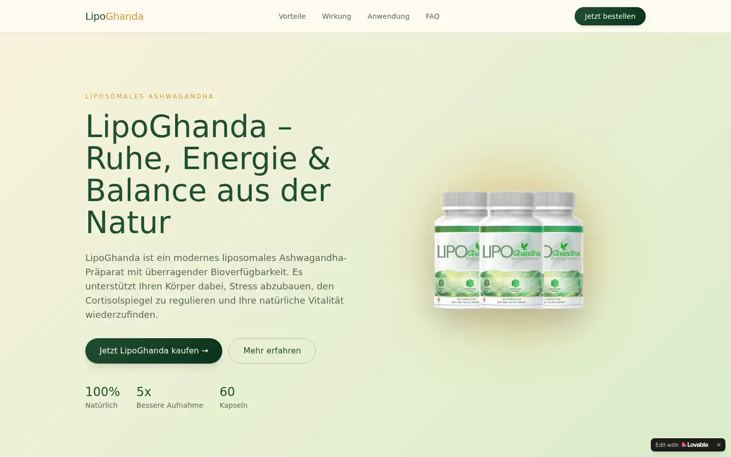 Screenshot of lipoghanda.lovable.app
