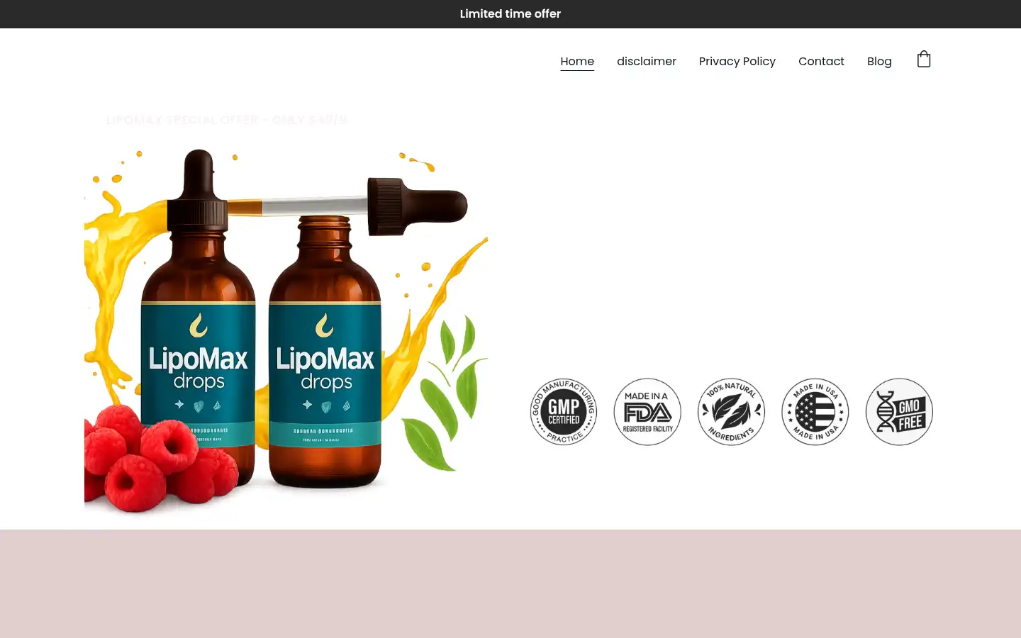 Screenshot of lipomax.uk