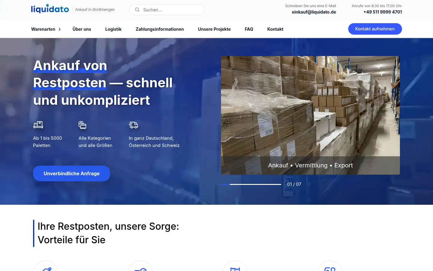 Screenshot of liquidato.de