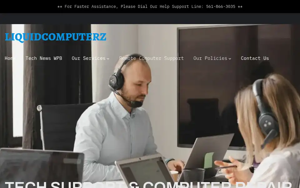 Screenshot of liquidcomputerz.com