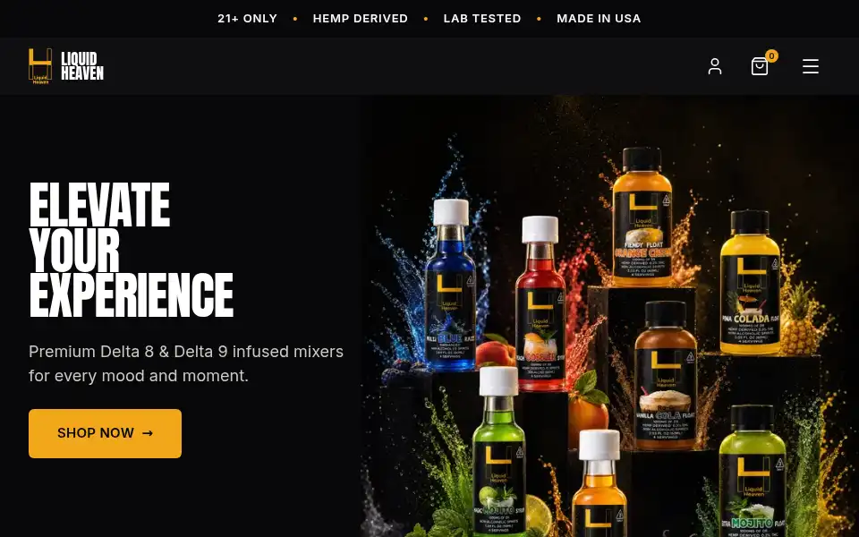 Screenshot of liquidheaven420.com
