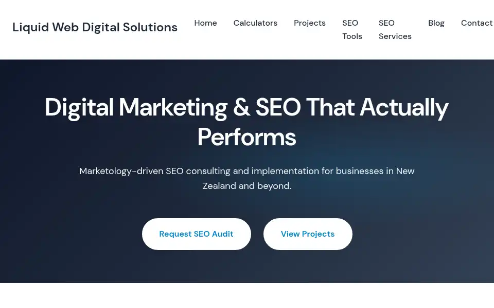 Screenshot of liquidweb.co.nz