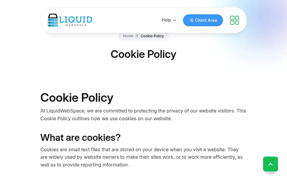 Screenshot of liquidwebspace.com