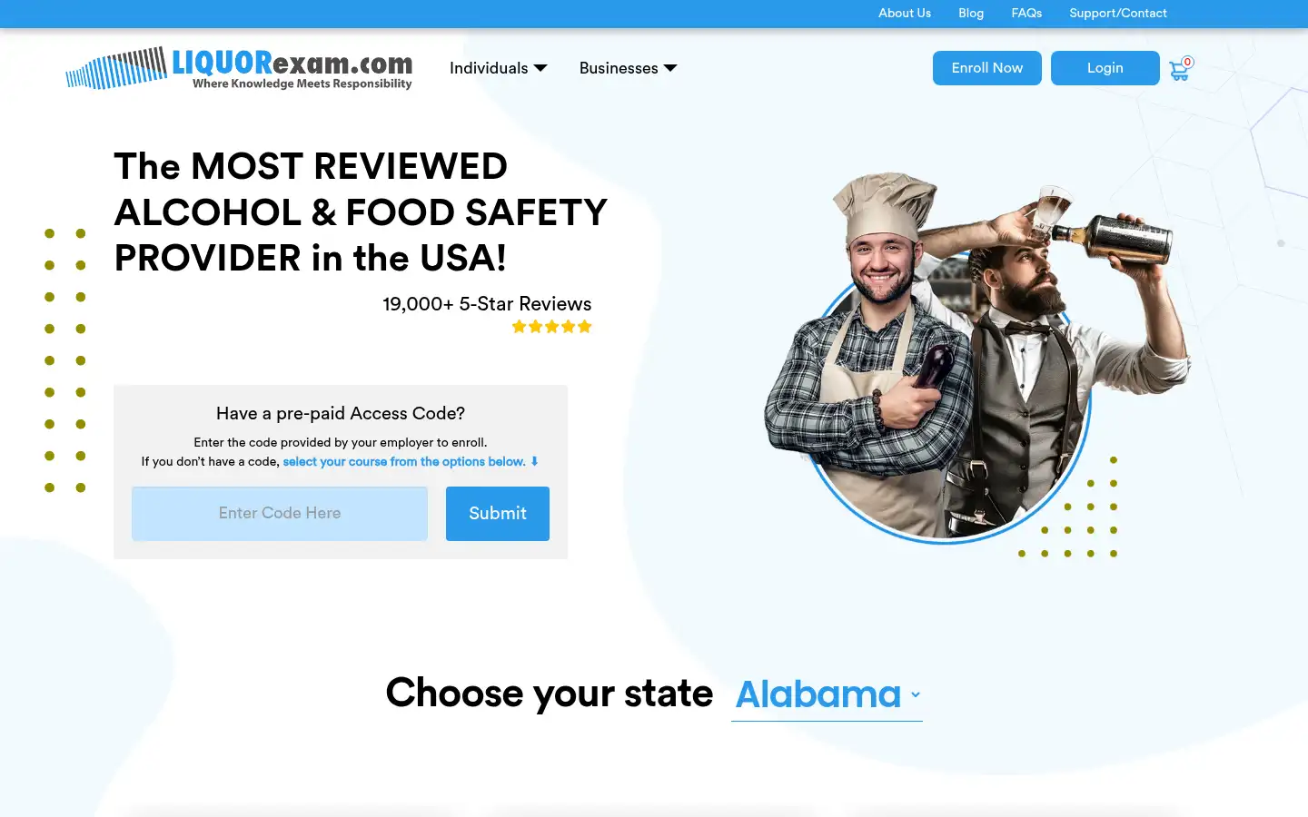 Screenshot of liquorexam.com