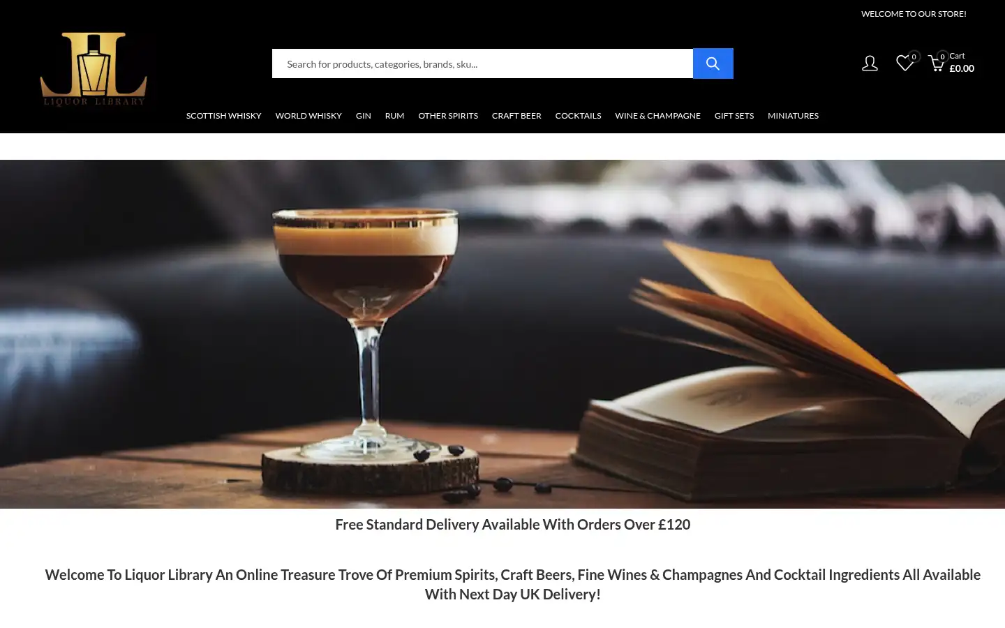 Screenshot of liquorlibrary.co.uk