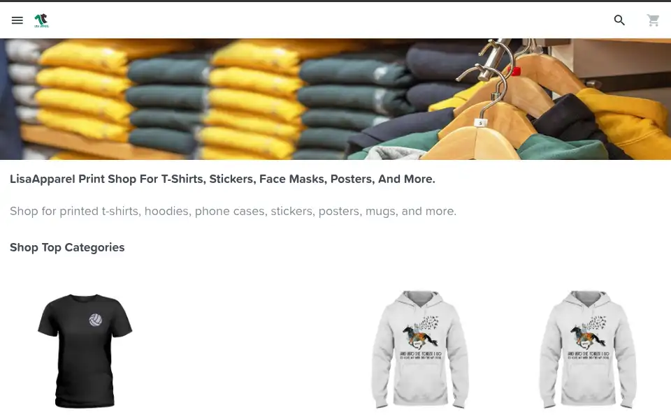 Screenshot of lisaapparel.com