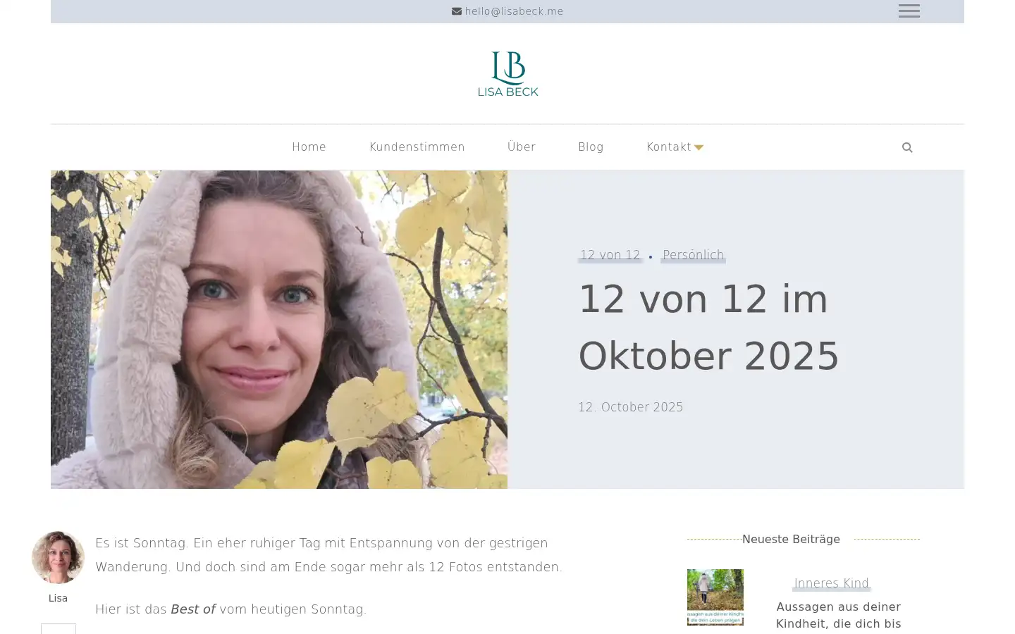 Screenshot of lisabeck.me