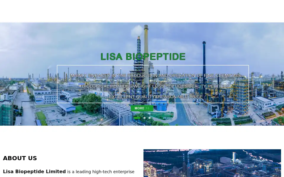 Screenshot of lisabiopeptide.com