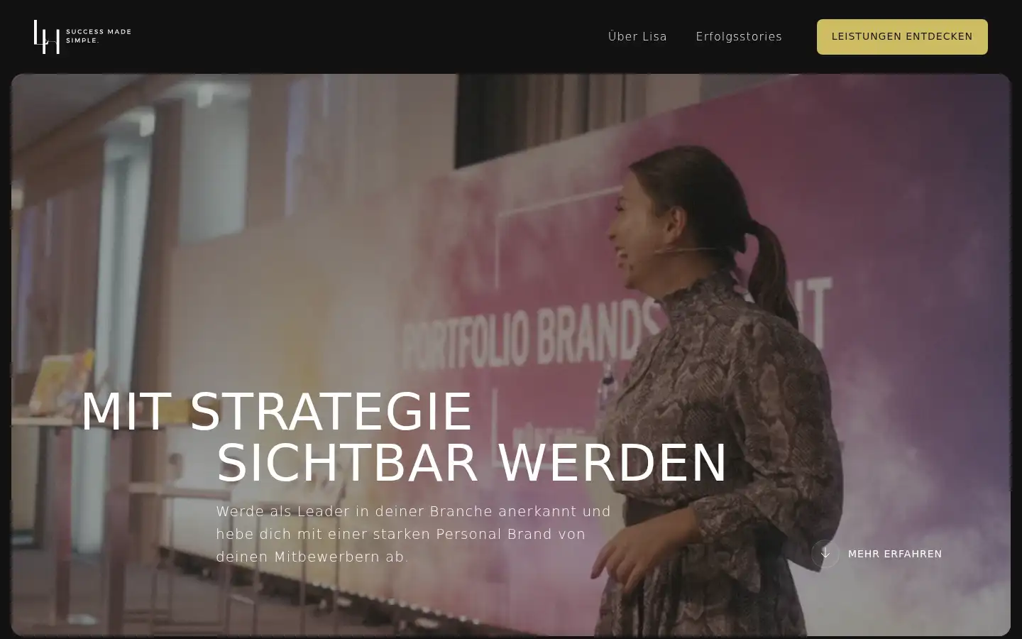 Screenshot of lisahutterer.com