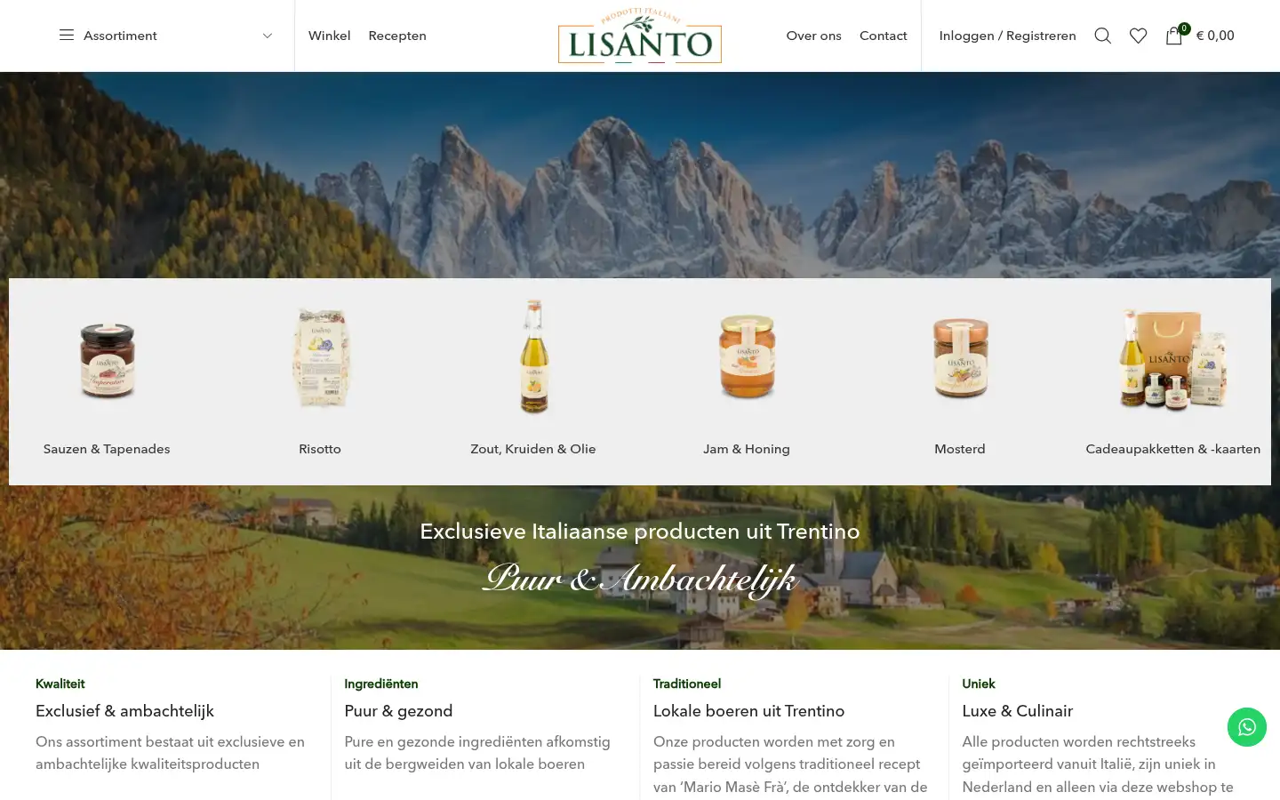 Screenshot of lisanto.nl