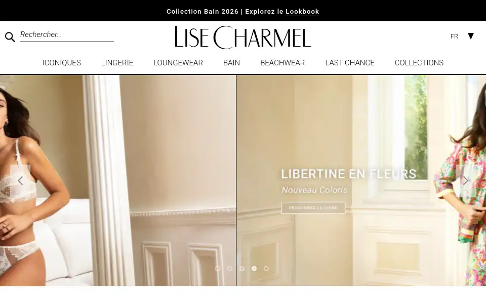 Screenshot of lisecharmel.com