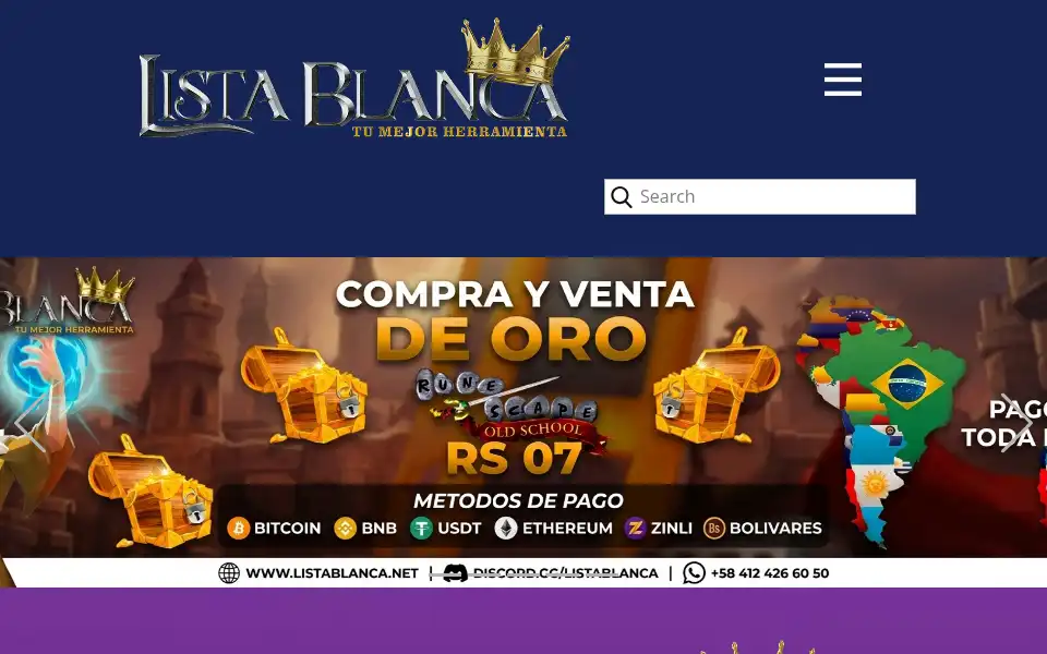Screenshot of listablanca.net