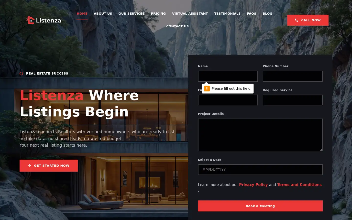 Screenshot of listenza.com