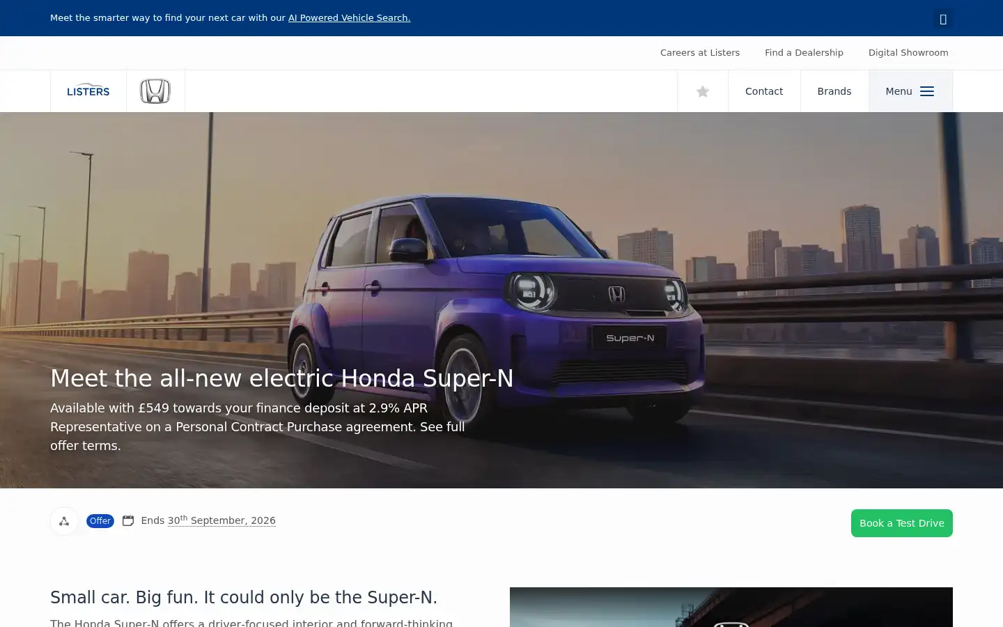 Screenshot of listers.co.uk